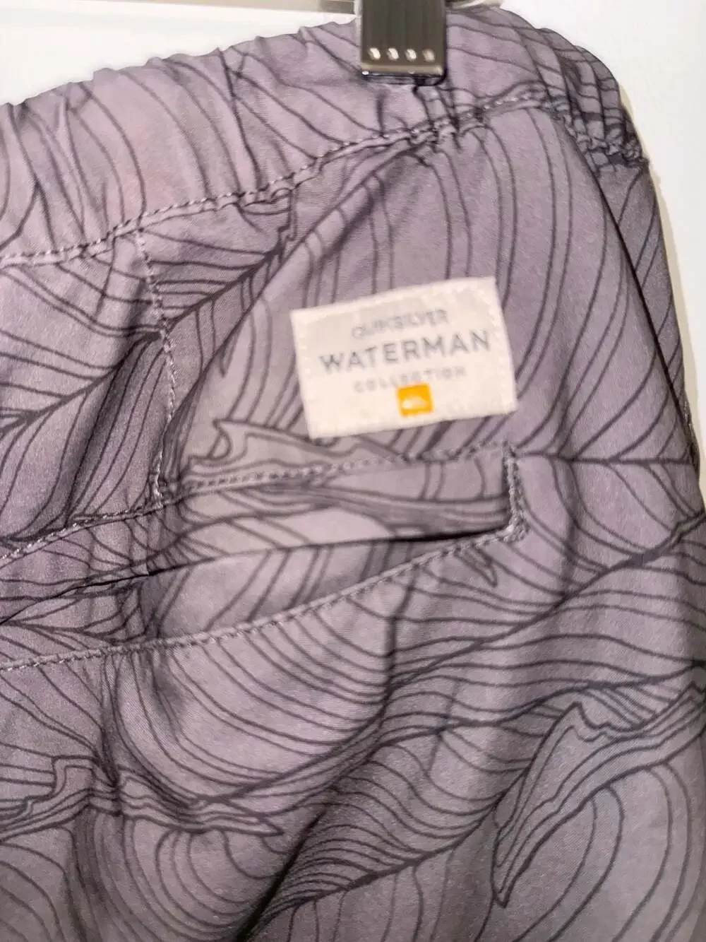 Quiksilver Waterman Collection Leaf Print Drawstring Swim Shorts